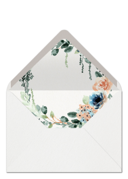 Svadobná obálka v sete Watercolor floral
